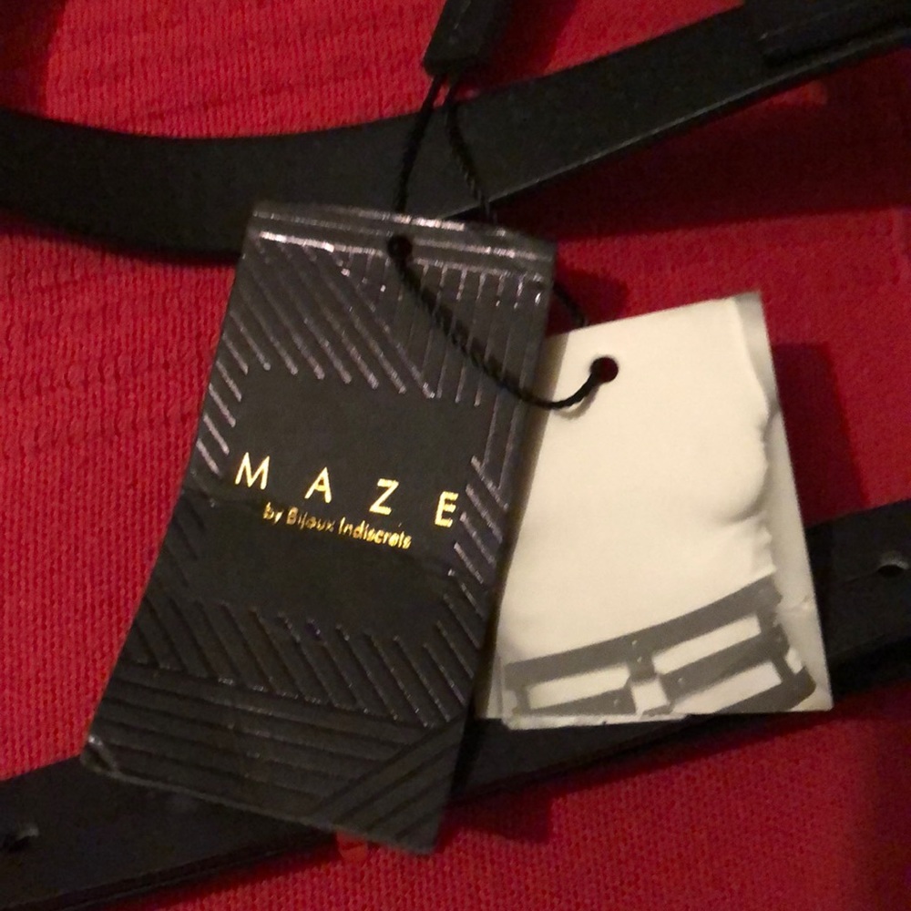 Bijoux Indiscrets maze Black Vegan leather belt - Picture 4 of 5